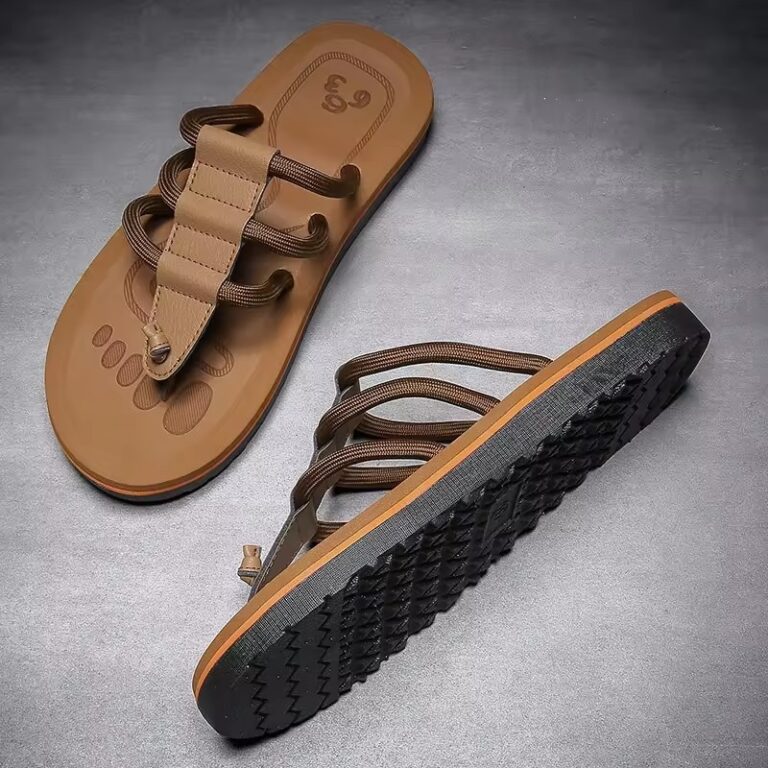 Casual Brown Flip Flops for Men