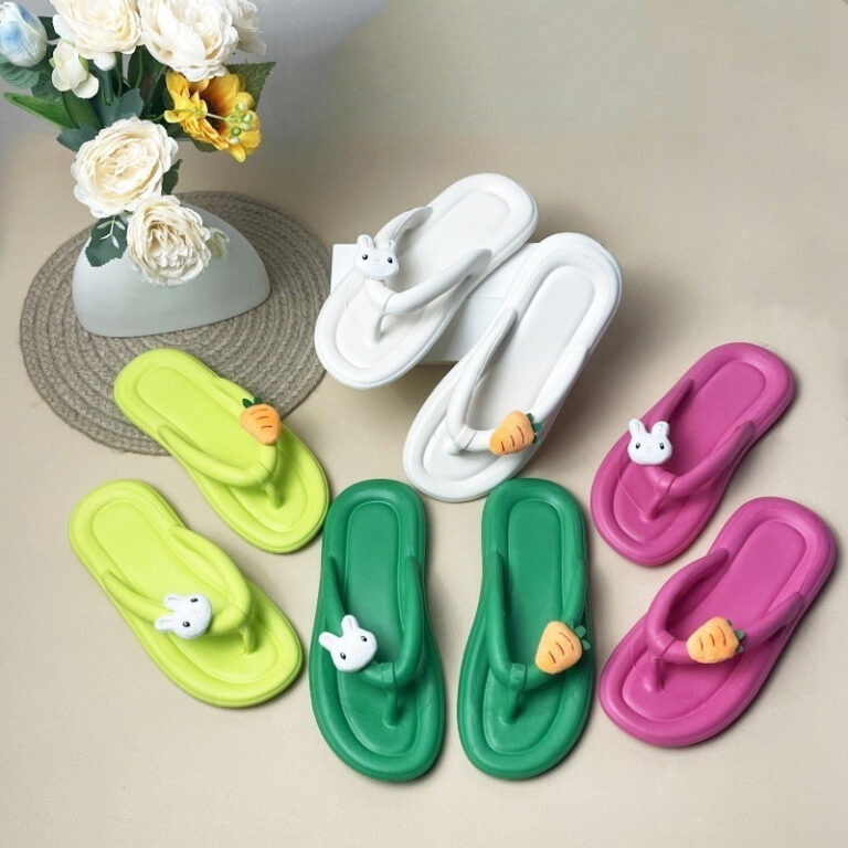 Dual Color Rubber Flip Flops for Women