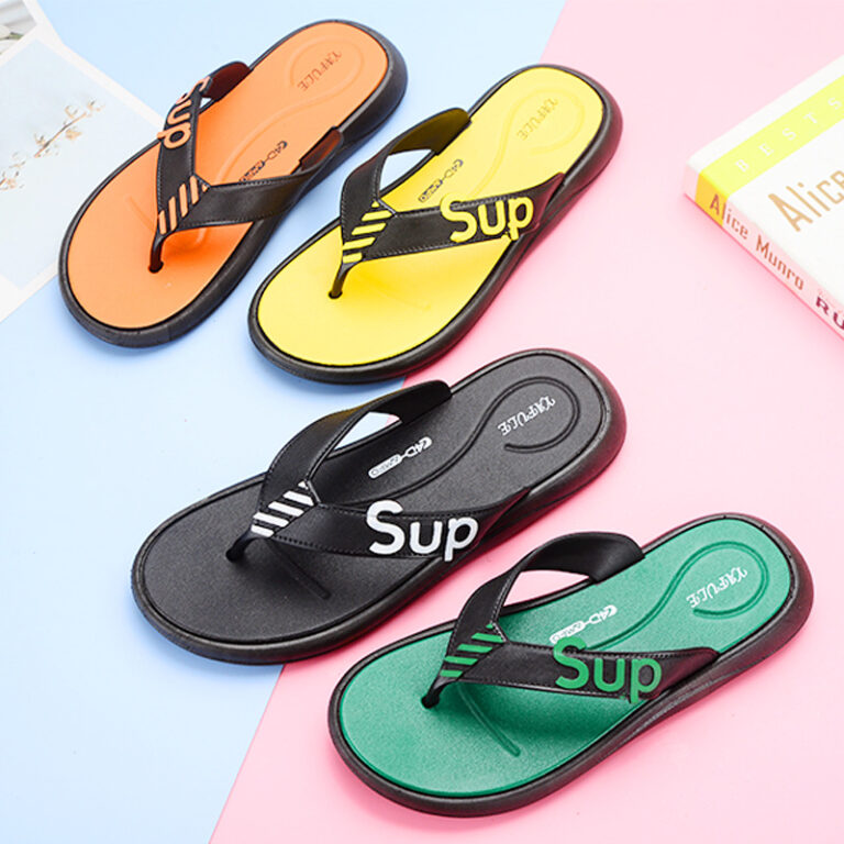 Men's Flip Flops with Soft Fabric Straps