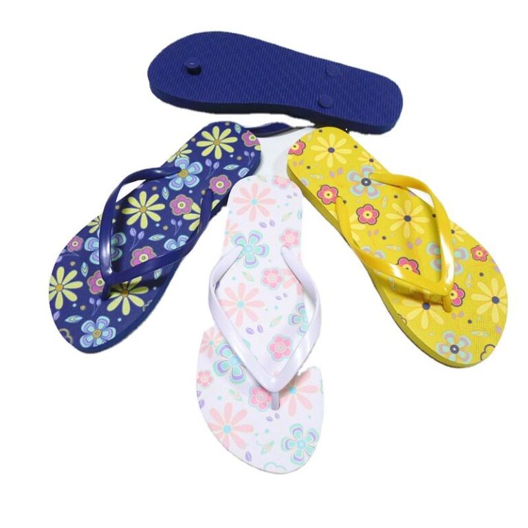 Men’s printed PE flip flops with rubber sole