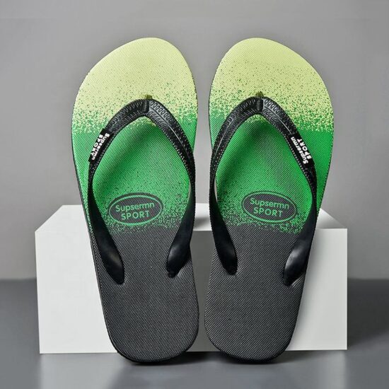 Custom anti-slip flip flops for men with printed logo