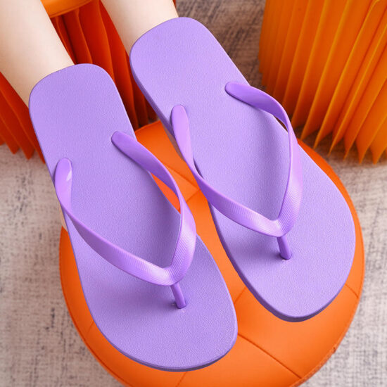 Custom colorful PE flip flops with printed design