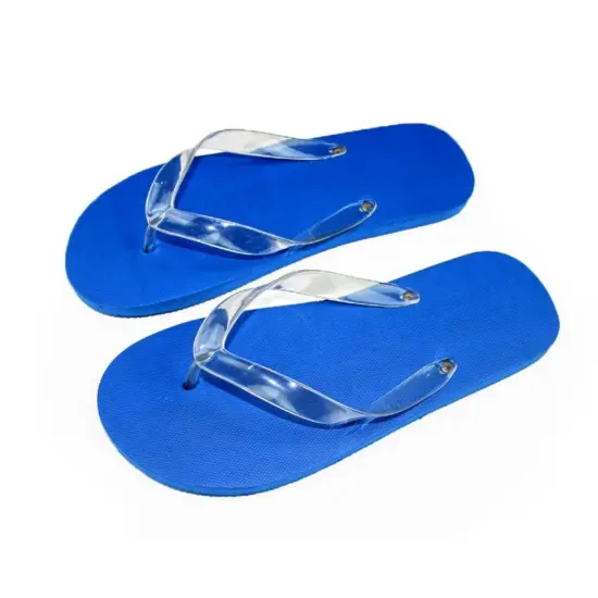 Custom unisex PE flip flops with PVC straps