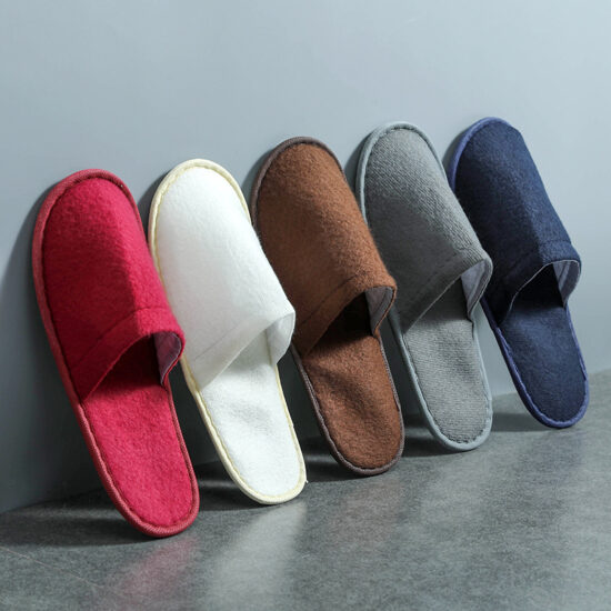 open toe hotel slippers